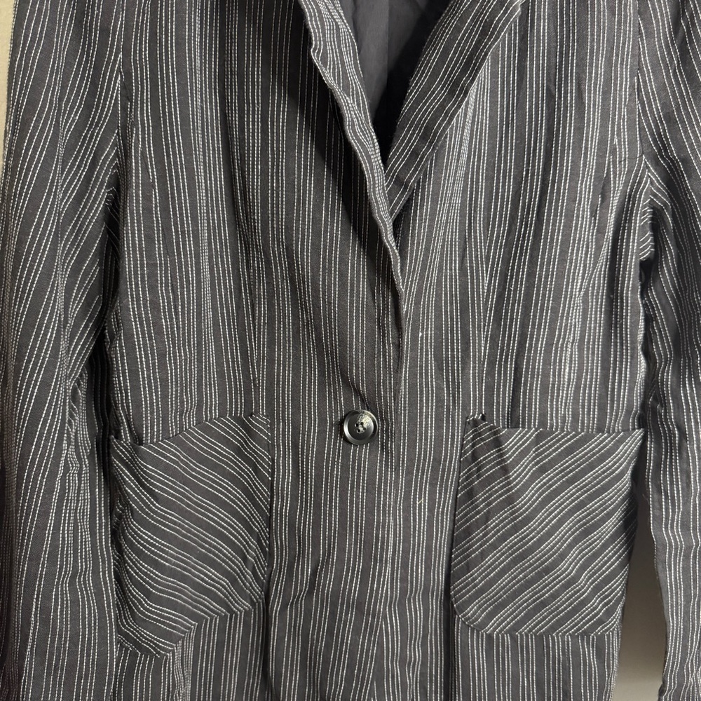 HP 🎉 Honey Punch Linen Blend Pinstripe Blazer - Picture 4 of 8